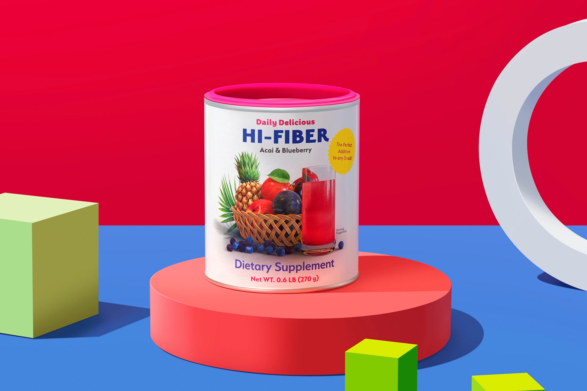 Daily Delicious Hi-Fiber assai-mustika pulber